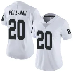 Women's Isaiah Pola-Mao Las Vegas Raiders No.20 Limited Vapor Untouchable Jersey - White