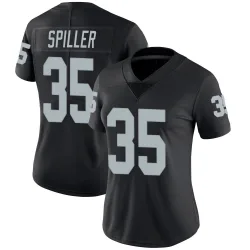 Women's Isaiah Spiller Las Vegas Raiders No.35 Limited Team Color Vapor Untouchable Jersey - Black