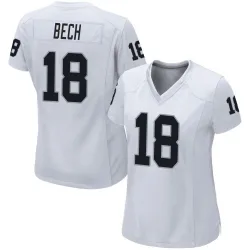 Women's Jack Bech Las Vegas Raiders No.18 Game Jersey - White