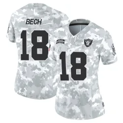 Women's Jack Bech Las Vegas Raiders No.18 Limited 2024 Salute to Service Jersey - Arctic Camo