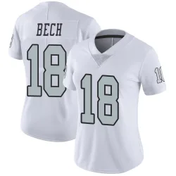 Women's Jack Bech Las Vegas Raiders No.18 Limited Color Rush Jersey - White