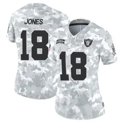 Women's Jack Jones Las Vegas Raiders No.18 Limited 2024 Salute to Service Jersey - Arctic Camo