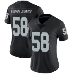 Women's Jackson Powers-Johnson Las Vegas Raiders No.58 Limited Team Color Vapor Untouchable Jersey - Black