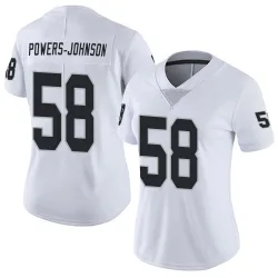 Women's Jackson Powers-Johnson Las Vegas Raiders No.58 Limited Vapor Untouchable Jersey - White