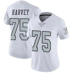 Women's Jahfari Harvey Las Vegas Raiders No.75 Limited Color Rush Jersey - White