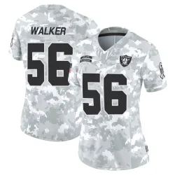 Women's Jailin Walker Las Vegas Raiders No.56 Limited 2024 Salute to Service Jersey - Arctic Camo