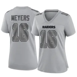 Women's Jakobi Meyers Las Vegas Raiders No.16 Game Atmosphere Fashion Jersey - Gray