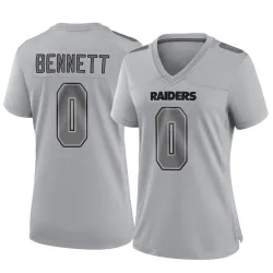 Women's Jakorian Bennett Las Vegas Raiders No.0 Game Atmosphere Fashion Jersey - Gray