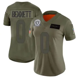 Women's Jakorian Bennett Las Vegas Raiders No.0 Limited 2019 Salute to Service Jersey - Camo