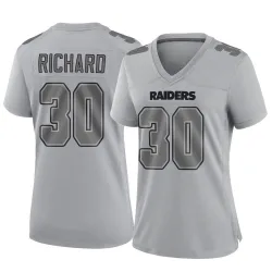 Women's Jalen Richard Las Vegas Raiders No.30 Game Atmosphere Fashion Jersey - Gray