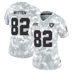 Women's Jason Witten Las Vegas Raiders No.82 Limited 2024 Salute to Service Jersey - Arctic Camo