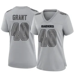 Women's Jaydon Grant Las Vegas Raiders No.40 Game Atmosphere Fashion Jersey - Gray