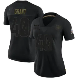Women's Jaydon Grant Las Vegas Raiders No.40 Limited 2020 Salute To Service Jersey - Black