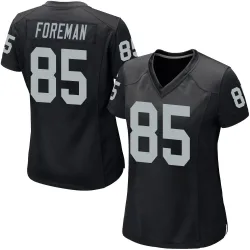 Women's Jeff Foreman Las Vegas Raiders No.85 Game Team Color Jersey - Black