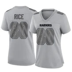 Women's Jerry Rice Las Vegas Raiders No.80 Game Atmosphere Fashion Jersey - Gray
