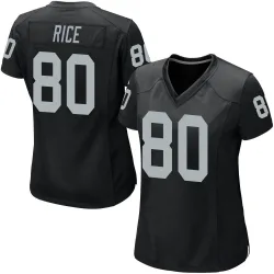Women's Jerry Rice Las Vegas Raiders No.80 Game Team Color Jersey - Black