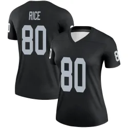 Women's Jerry Rice Las Vegas Raiders No.80 Legend Jersey - Black
