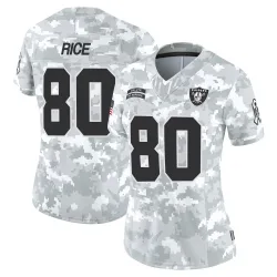 Women's Jerry Rice Las Vegas Raiders No.80 Limited 2024 Salute to Service Jersey - Arctic Camo