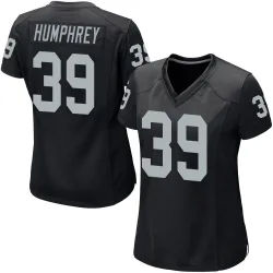 Women's John Humphrey Las Vegas Raiders No.39 Game Team Color Jersey - Black