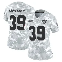 Women's John Humphrey Las Vegas Raiders No.39 Limited 2024 Salute to Service Jersey - Arctic Camo
