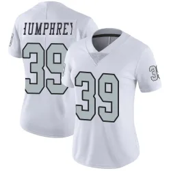 Women's John Humphrey Las Vegas Raiders No.39 Limited Color Rush Jersey - White