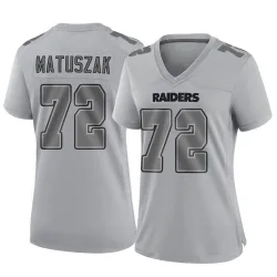 Women's John Matuszak Las Vegas Raiders No.72 Game Atmosphere Fashion Jersey - Gray