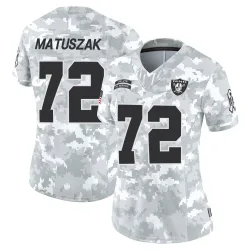 Women's John Matuszak Las Vegas Raiders No.72 Limited 2024 Salute to Service Jersey - Arctic Camo