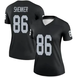 Women's John Samuel Shenker Las Vegas Raiders No.86 Legend Jersey - Black