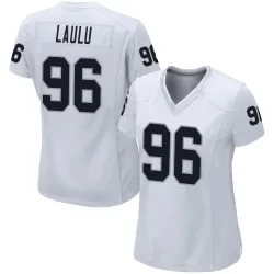 Women's Jonah Laulu Las Vegas Raiders No.96 Game Jersey - White