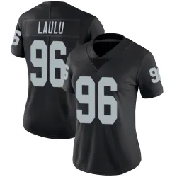 Women's Jonah Laulu Las Vegas Raiders No.96 Limited Team Color Vapor Untouchable Jersey - Black