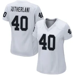 Women's Jonathan Sutherland Las Vegas Raiders No.40 Game Jersey - White