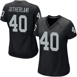 Women's Jonathan Sutherland Las Vegas Raiders No.40 Game Team Color Jersey - Black
