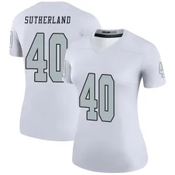 Women's Jonathan Sutherland Las Vegas Raiders No.40 Legend Color Rush Jersey - White