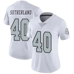 Women's Jonathan Sutherland Las Vegas Raiders No.40 Limited Color Rush Jersey - White