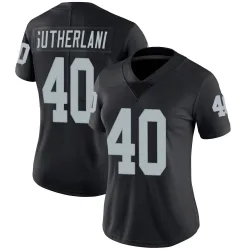 Women's Jonathan Sutherland Las Vegas Raiders No.40 Limited Team Color Vapor Untouchable Jersey - Black