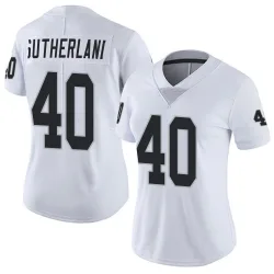 Women's Jonathan Sutherland Las Vegas Raiders No.40 Limited Vapor Untouchable Jersey - White