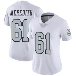 Women's Jordan Meredith Las Vegas Raiders No.61 Limited Color Rush Jersey - White