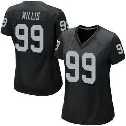 Women's Jordan Willis Las Vegas Raiders No.99 Game Team Color Jersey - Black