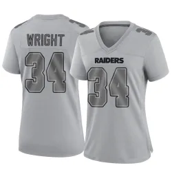 Women's K.J. Wright Las Vegas Raiders No.34 Game Atmosphere Fashion Jersey - Gray