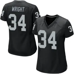 Women's K.J. Wright Las Vegas Raiders No.34 Game Team Color Jersey - Black