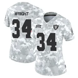 Women's K.J. Wright Las Vegas Raiders No.34 Limited 2024 Salute to Service Jersey - Arctic Camo