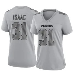 Women's Keenan Isaac Las Vegas Raiders No.31 Game Atmosphere Fashion Jersey - Gray