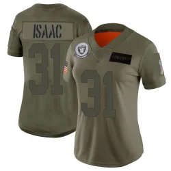 Women's Keenan Isaac Las Vegas Raiders No.31 Limited 2019 Salute to Service Jersey - Camo