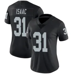 Women's Keenan Isaac Las Vegas Raiders No.31 Limited Team Color Vapor Untouchable Jersey - Black