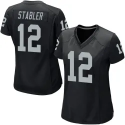 Women's Ken Stabler Las Vegas Raiders No.12 Game Team Color Jersey - Black
