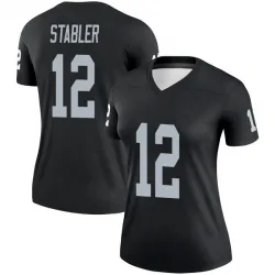 Women's Ken Stabler Las Vegas Raiders No.12 Legend Jersey - Black