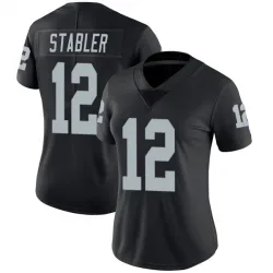 Women's Ken Stabler Las Vegas Raiders No.12 Limited Team Color Vapor Untouchable Jersey - Black