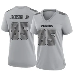 Women's Ketron Jackson Jr. Las Vegas Raiders No.85 Game Atmosphere Fashion Jersey - Gray