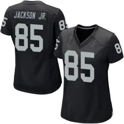 Women's Ketron Jackson Jr. Las Vegas Raiders No.85 Game Team Color Jersey - Black