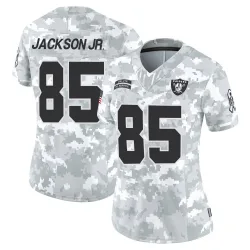 Women's Ketron Jackson Jr. Las Vegas Raiders No.85 Limited 2024 Salute to Service Jersey - Arctic Camo